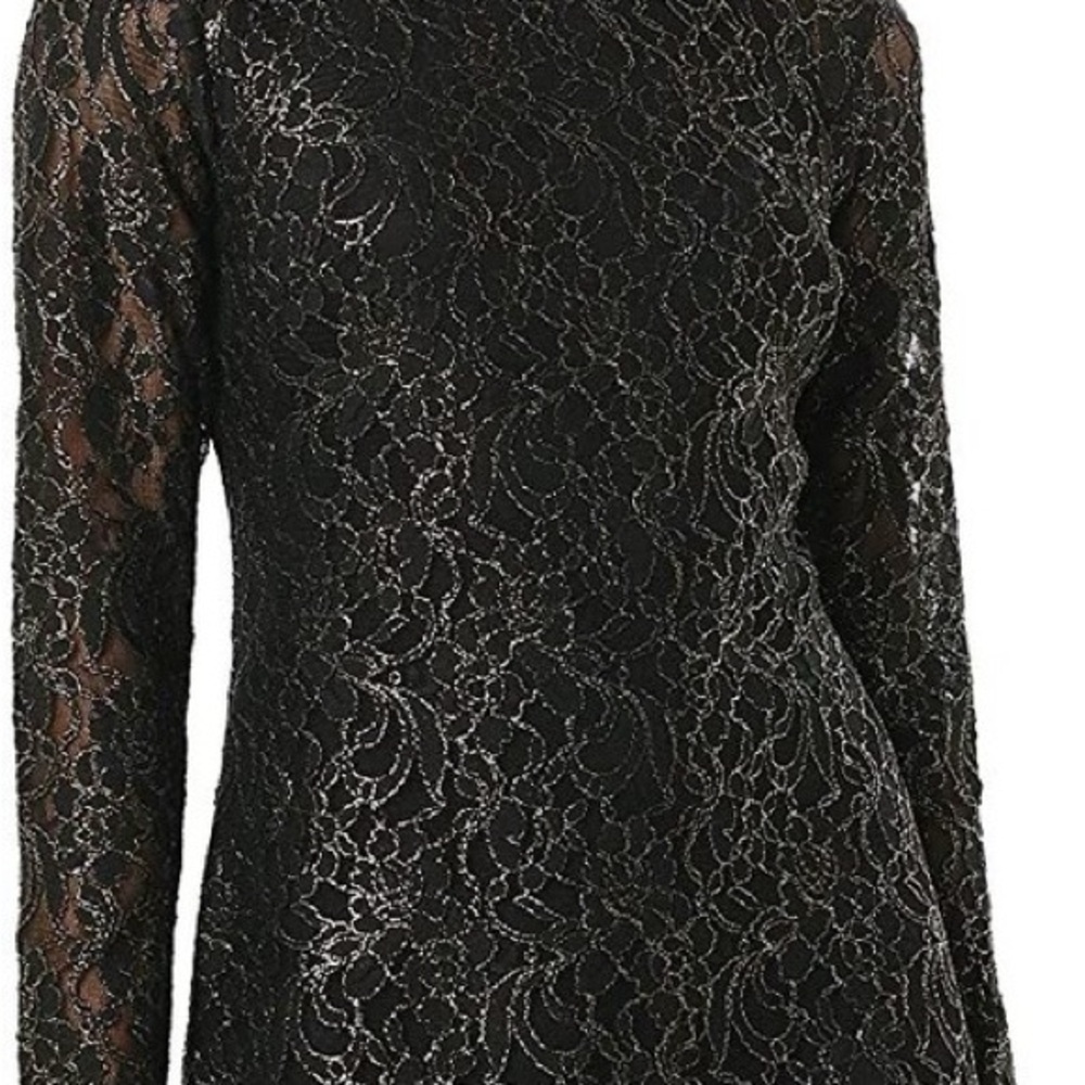 Tommy Hilfiger Black and Gold Lace Dress